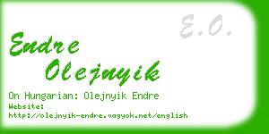 endre olejnyik business card